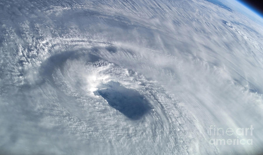 Close-up View Of The Eye Of Hurricane Photograph by ...