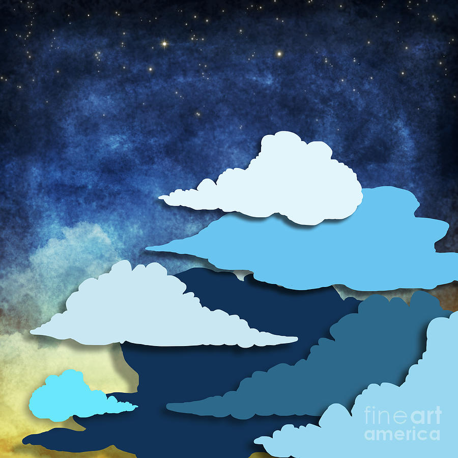 Fall Painting - Cloud And Sky At Night #1 by Setsiri Silapasuwanchai