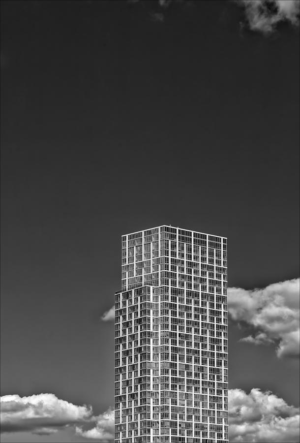 Clouds and High Rise #1 Photograph by Robert Ullmann
