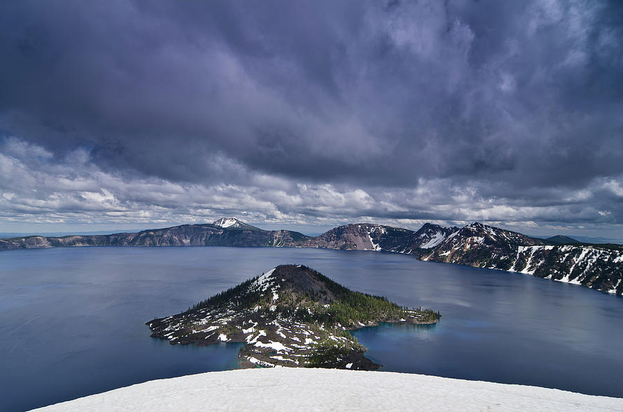 Landscape Photograph - Clouds over Crater Lake #1 by Greg Nyquist