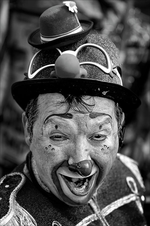 Clown At Three Kings Parade 1 6 12 El Museo Del Barrio Photograph