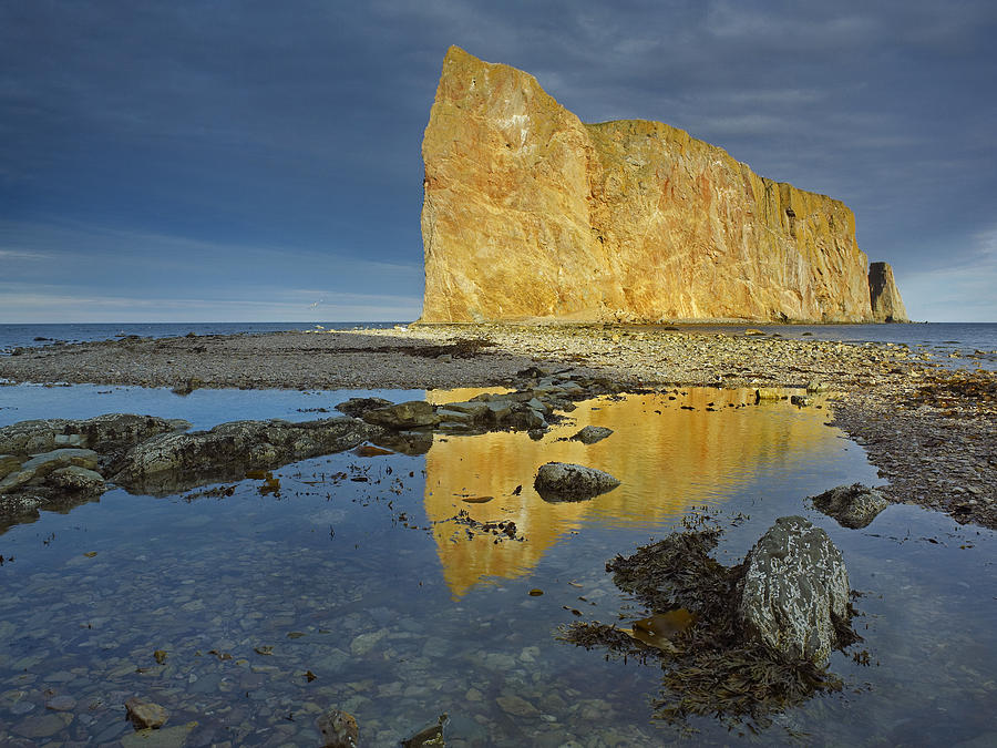 Coastline And Perce Rock A Limestone #1 Photograph by Tim Fitzharris