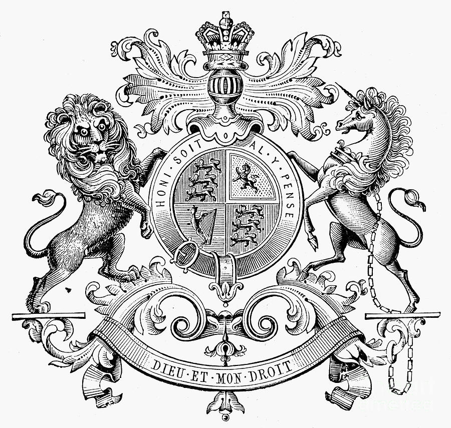 Coat Of Arms - Great Britain #6 Drawing by Granger