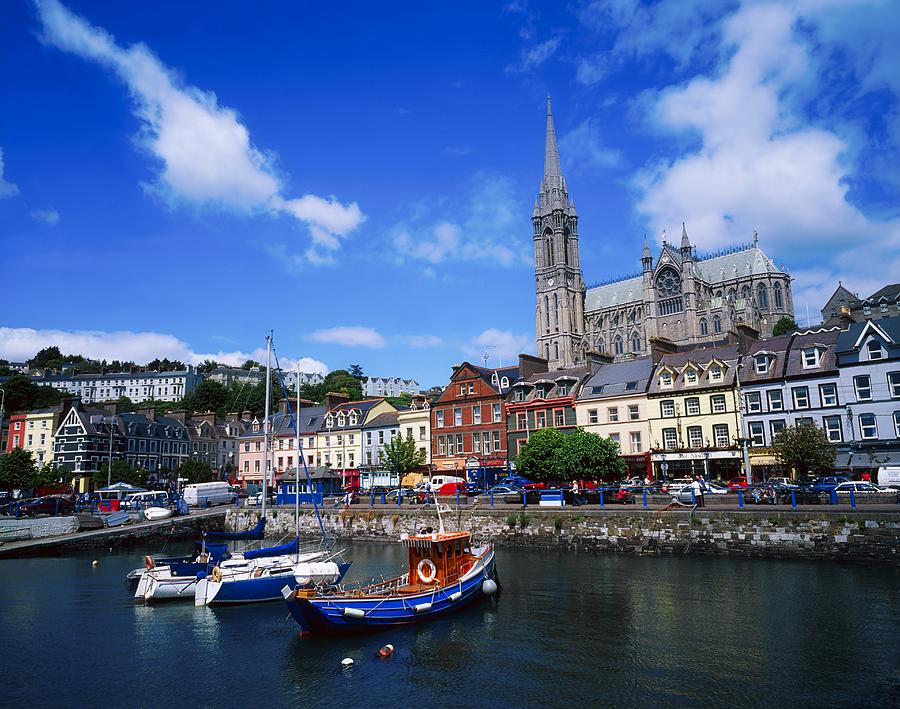 Cobh Cathedral & Harbour, Co Cork #1 Photograph by The Irish Image Collection 