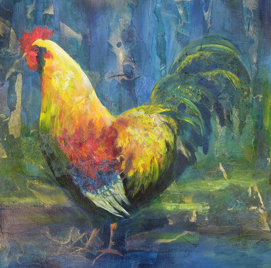 Cock Sure of Himself Painting by Robin Hegemier - Fine Art America