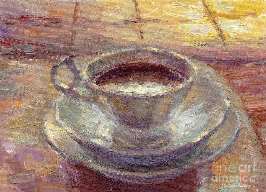 Coffee Cup Still life painting #1 Painting by Svetlana Novikova