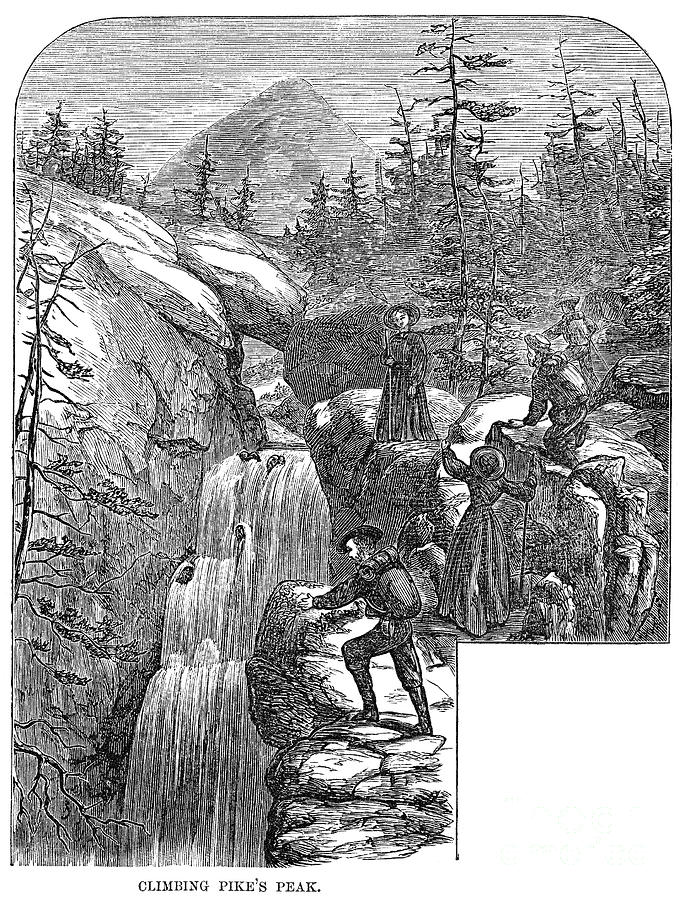 Landscape Photograph - Colorado: Pikes Peak, 1867 #1 by Granger