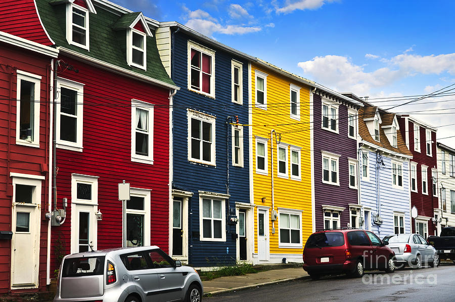 Colorful Houses In St. Johns Newfoundland 5 Photograph