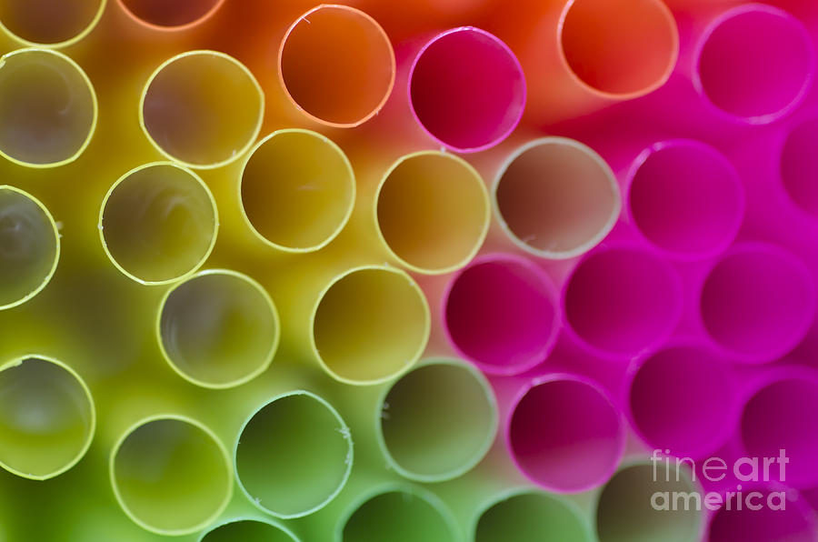 Colorful straws #1 Photograph by Mats Silvan