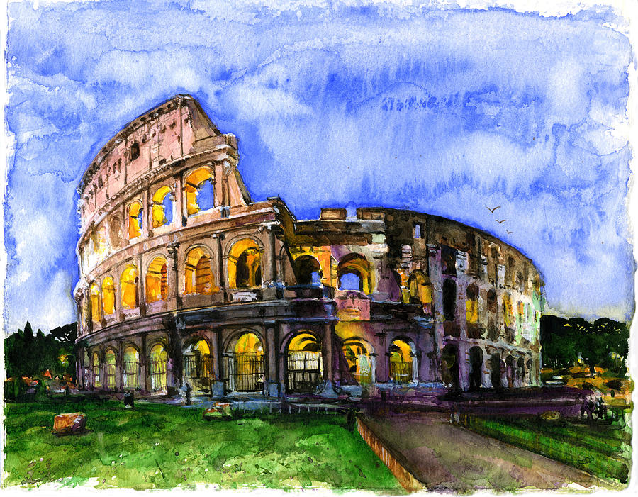 Colosseum Painting by John D Benson