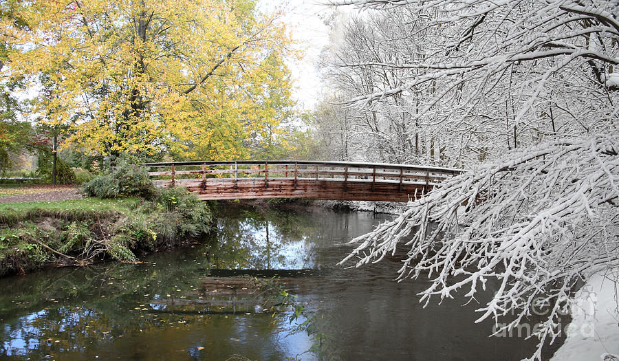 Composite Of Fall And Winter #1 Photograph by Ted Kinsman