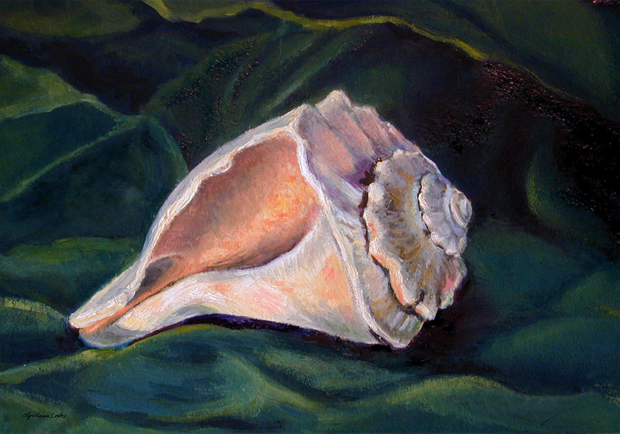 Nature Painting - Conch Shell #1 by Lyn Cook