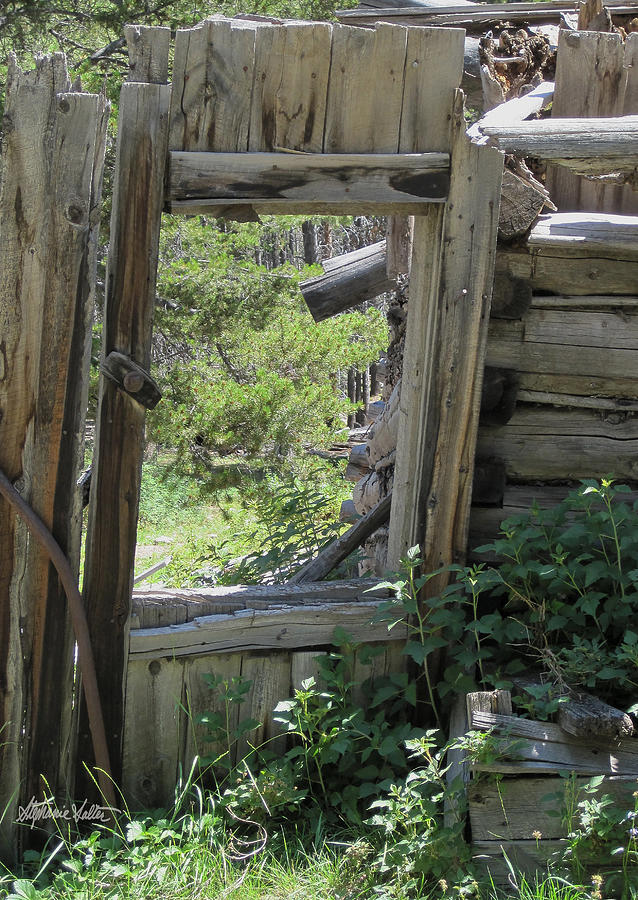 Old Window Frame in Collapsed Bujilding in Coolidge Ghost Town Photograph by Stephanie Salter