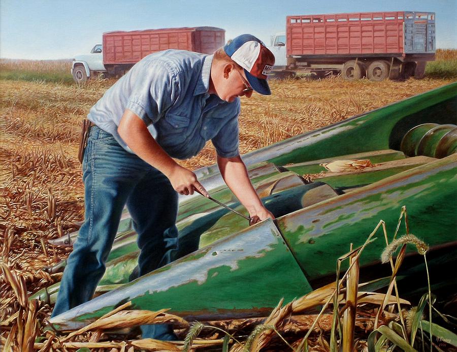 Corn Harvest Painting