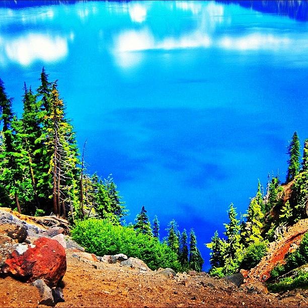 Blue Photograph - Crater Lake, Oregon #1 by Jessica Daubenmire