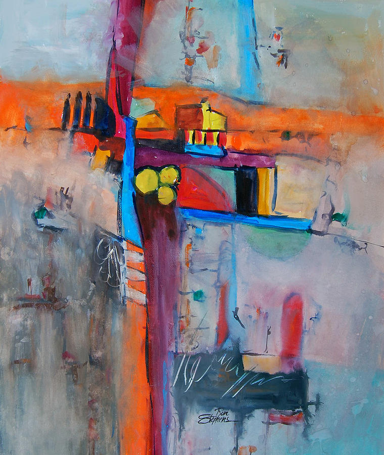 Abstract Painting - Crossroads #1 by Ron Stephens