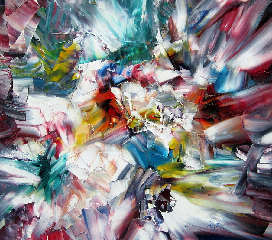 Crystal layers Painting by Kathy Sheeran
