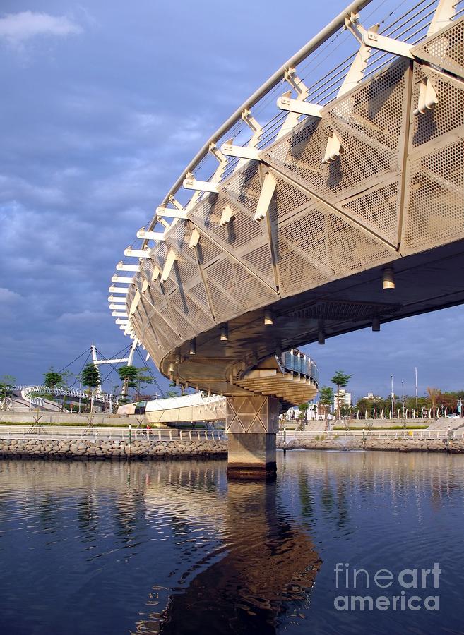 Curved Pedestrian Bridge Photograph