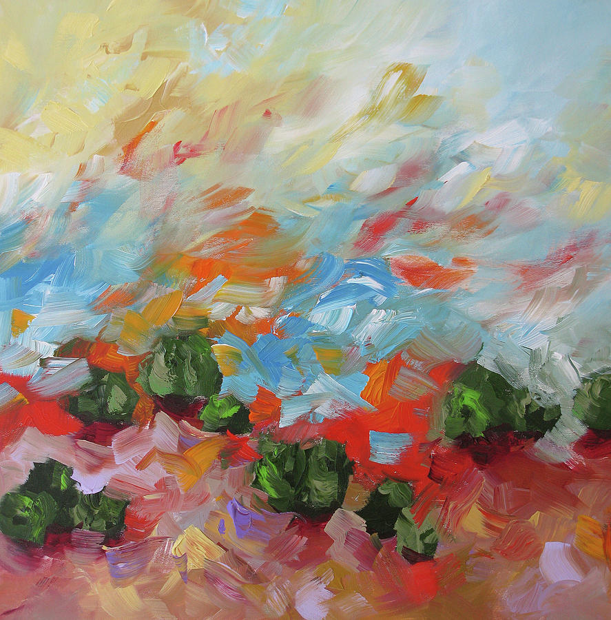 Dancing Sunrise #1 Painting by Linda Monfort