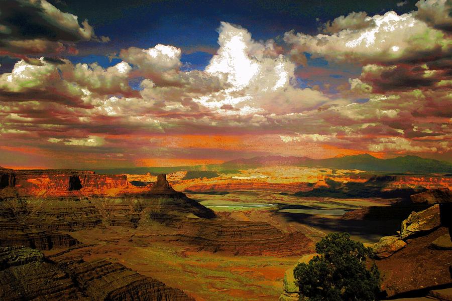 National Parks Digital Art - Dead Horse Point Canyon #1 by Carrie OBrien Sibley