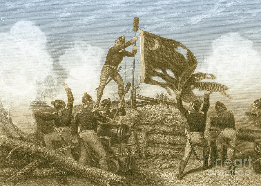 Defense Of Fort Moultrie, 1776 Photograph by Photo Researchers
