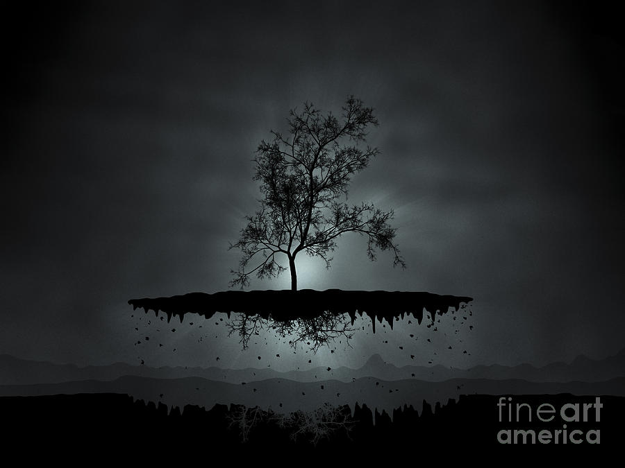 Tree Digital Art - Digitally Generated Image Of A Flying #1 by Vlad Gerasimov