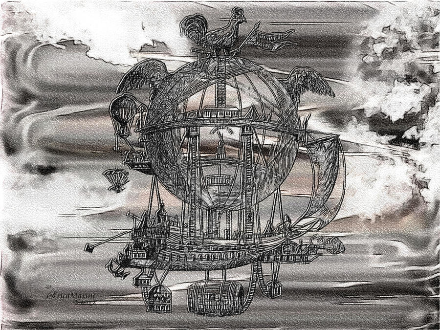 Dirigible Digital Art by Ericamaxine Price | Fine Art America