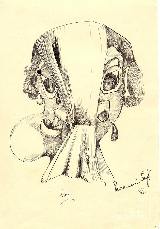 Distortion #1 Drawing by Padamvir Singh