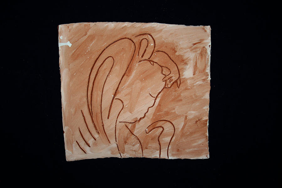 Jesus Christ Ceramic Art - Divine Shepherd #1 by Gloria Ssali