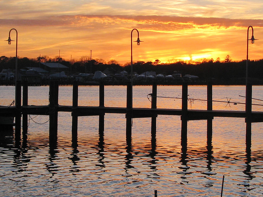 Dock Sunset #1 Photograph by Clara Sue Beym