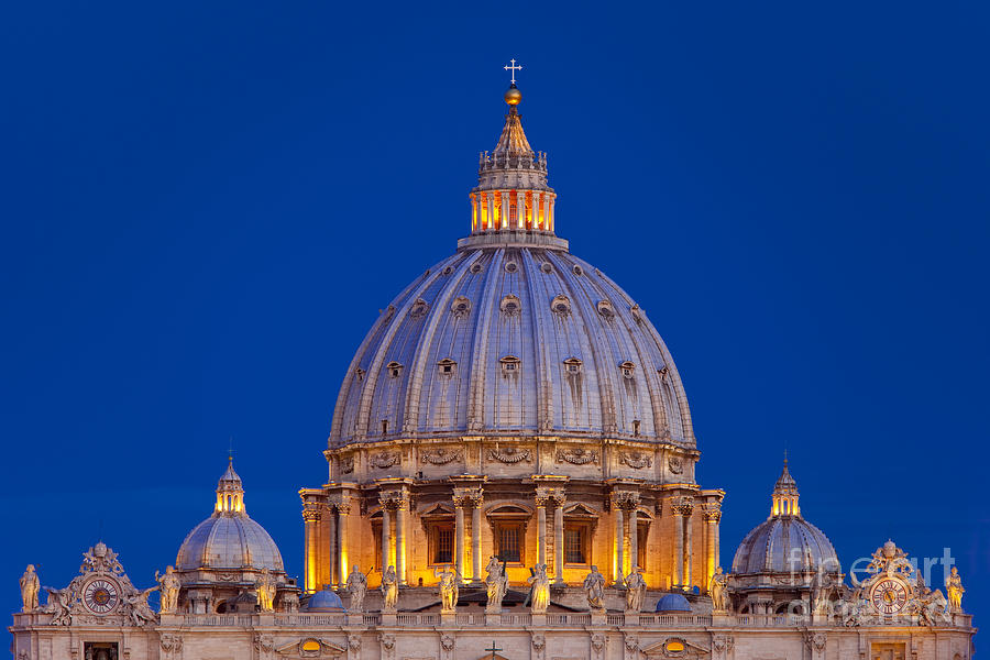 Dome San Pietro - Rome Italy Photograph by Brian Jannsen