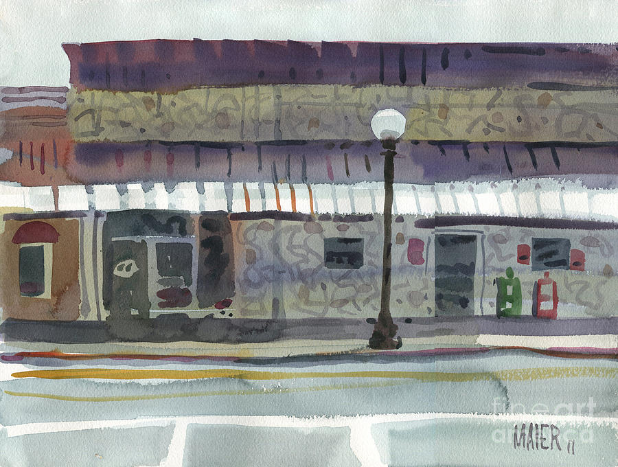 Ga Painting - Downtown Diner by Donald Maier