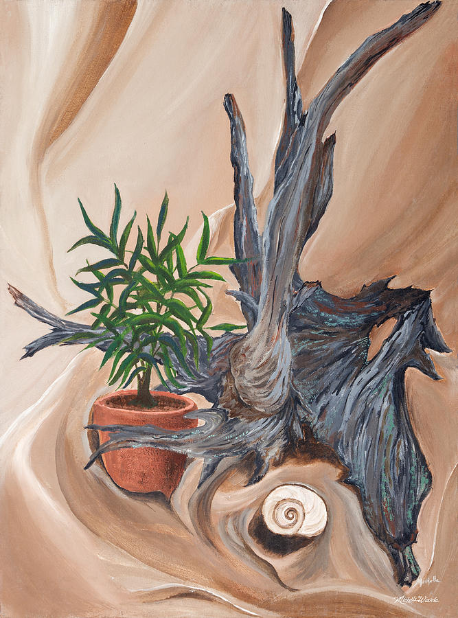 Still Life Painting - Driftwood #1 by Michelle Constantine