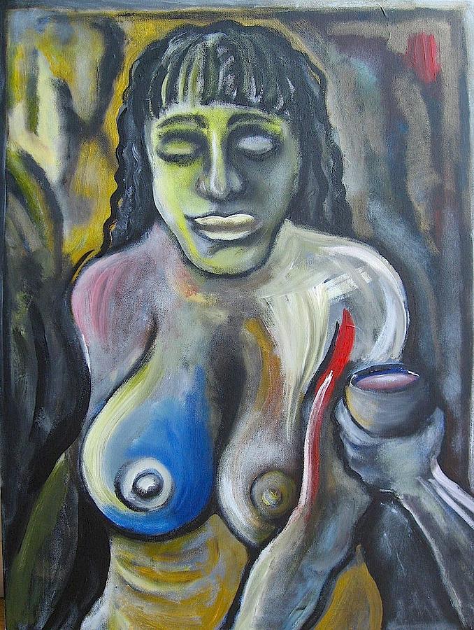 Female Lady with saggy tits Painting by Danny Hennesy - Fine Art America