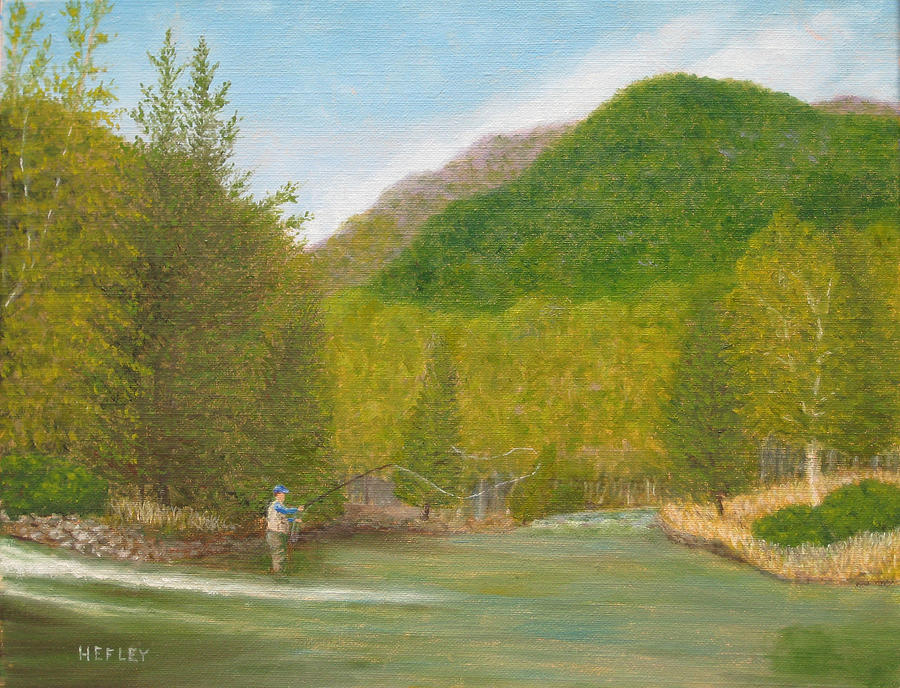Landscape Painting - Dry Flies at Fishtop on Green River #1 by Jim Hefley
