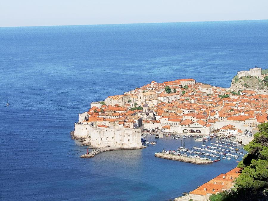 Dubrovnik Former Yugoslavia Croatia #1 Drawing by Joseph Hendrix