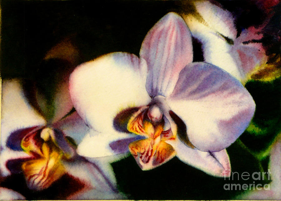 Orchid Painting - Edge of Summer #1 by Arena Shawn