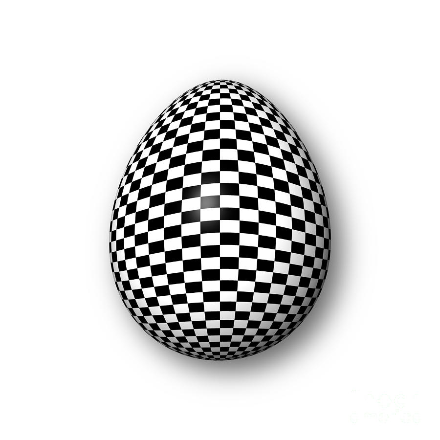 Egg Checkered #1 Digital Art by Henrik Lehnerer