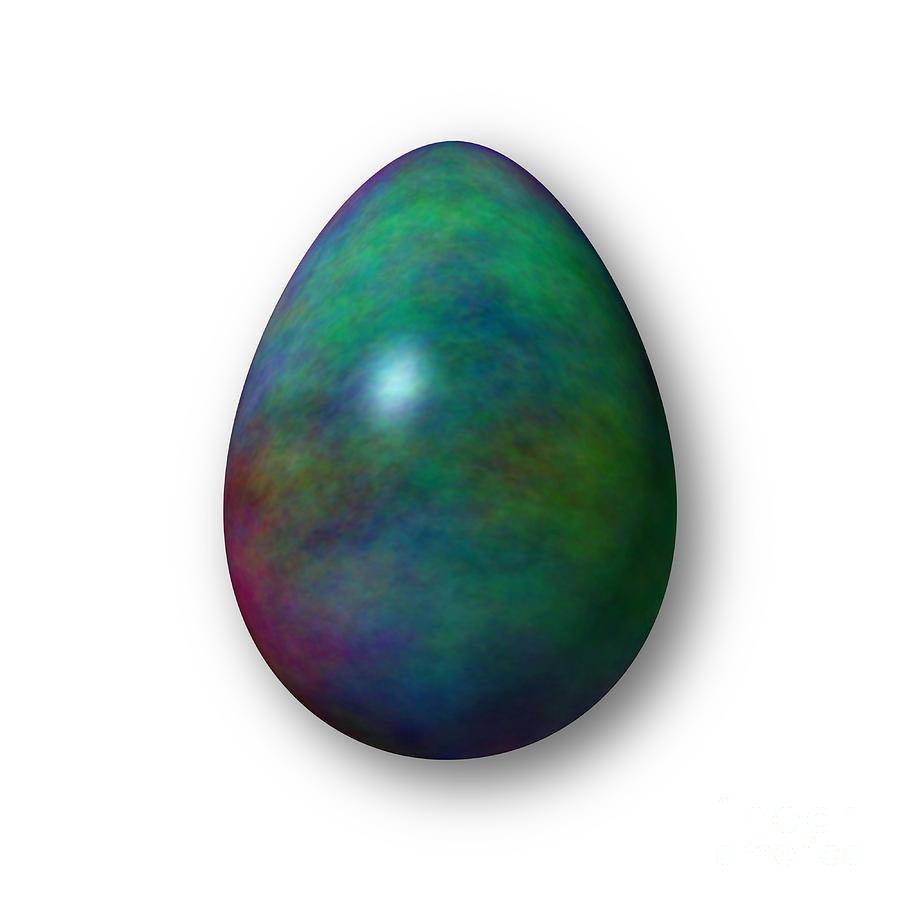 Egg Marble Green #1 Digital Art by Henrik Lehnerer
