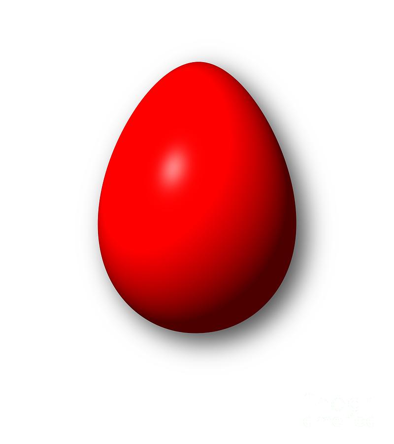 Egg Red #1 Digital Art by Henrik Lehnerer