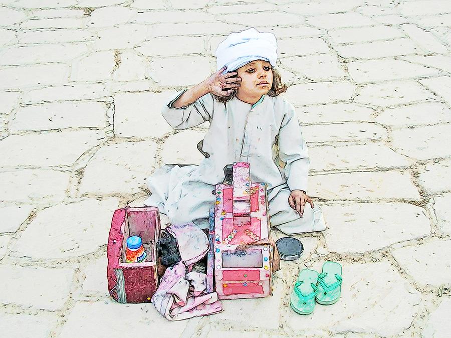 Egyptian Shoeshine Girl #1 Photograph by Joseph Hendrix