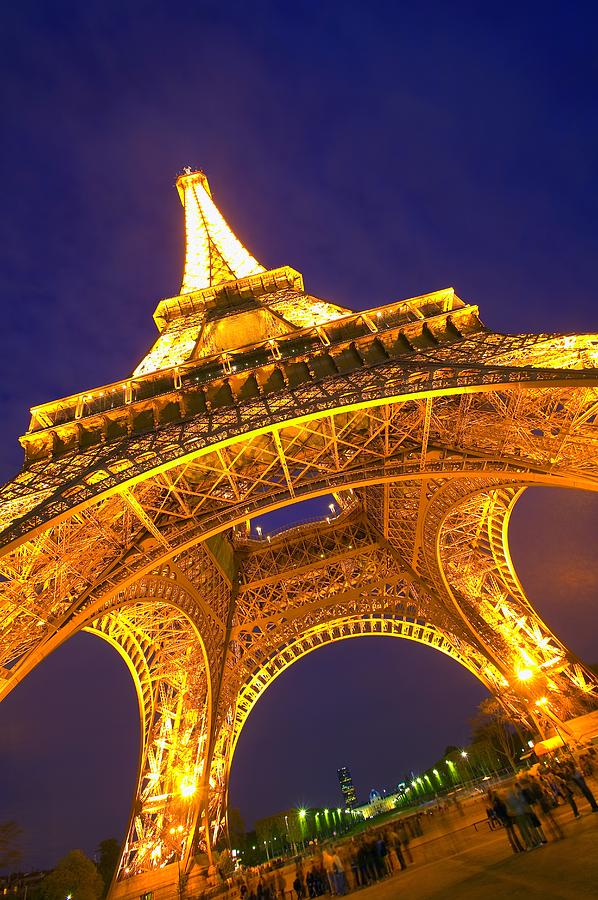 Eiffel Tower At Night Paris, France Photograph by Carson Ganci