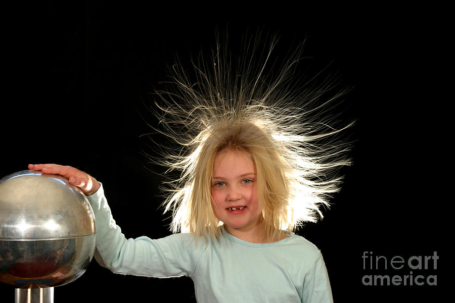 electrostatic generator hair