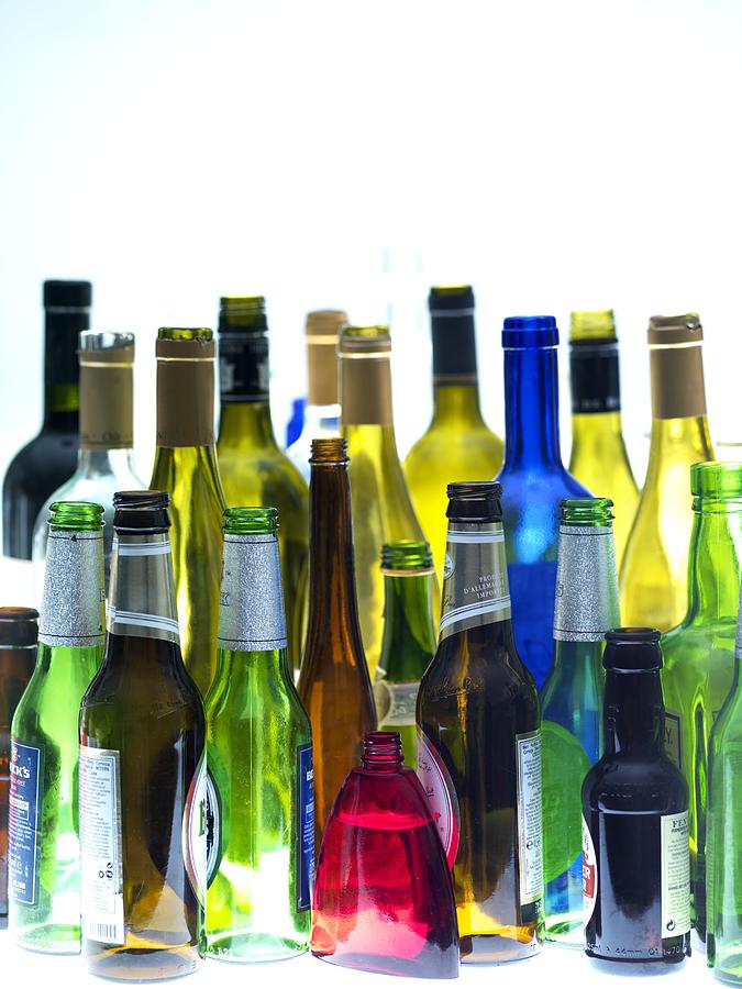Bottle Photograph - Empty Wine And Beer Bottles #1 by Tek Image
