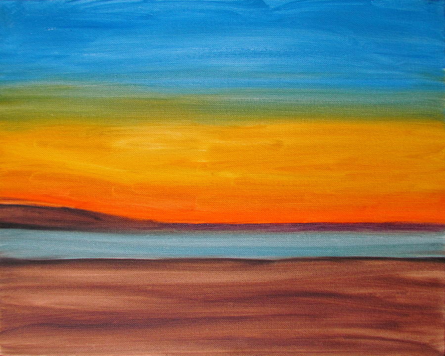 Sunset Painting - English Bay Sunset #1 by Eva Kondzialkiewicz