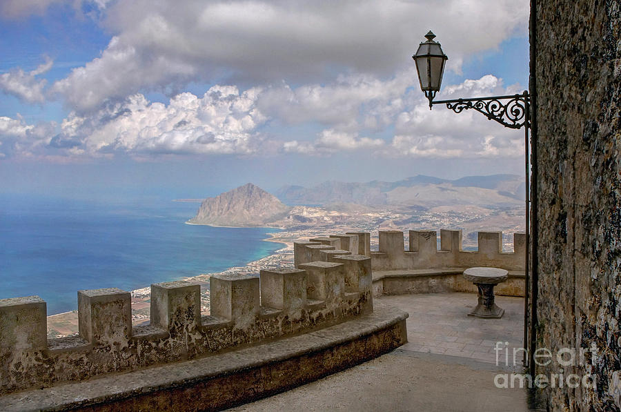 Italy Photograph - Erice Castle Sicily #1 by Anik Messier