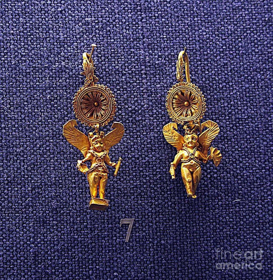 Eros earrings Photograph by Andonis Katanos