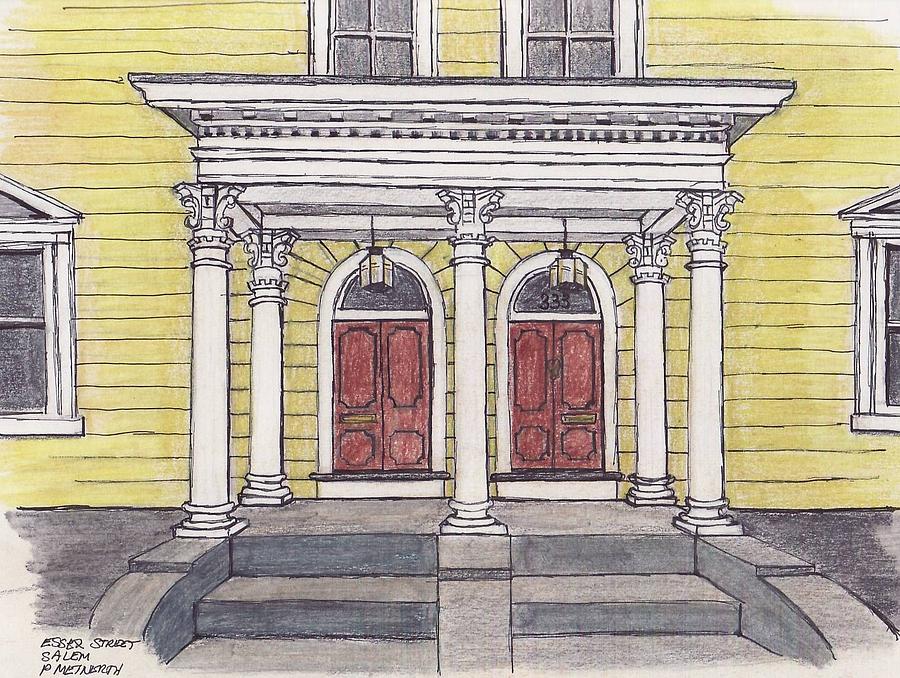 Essex Street Front Door #1 Drawing by Paul Meinerth