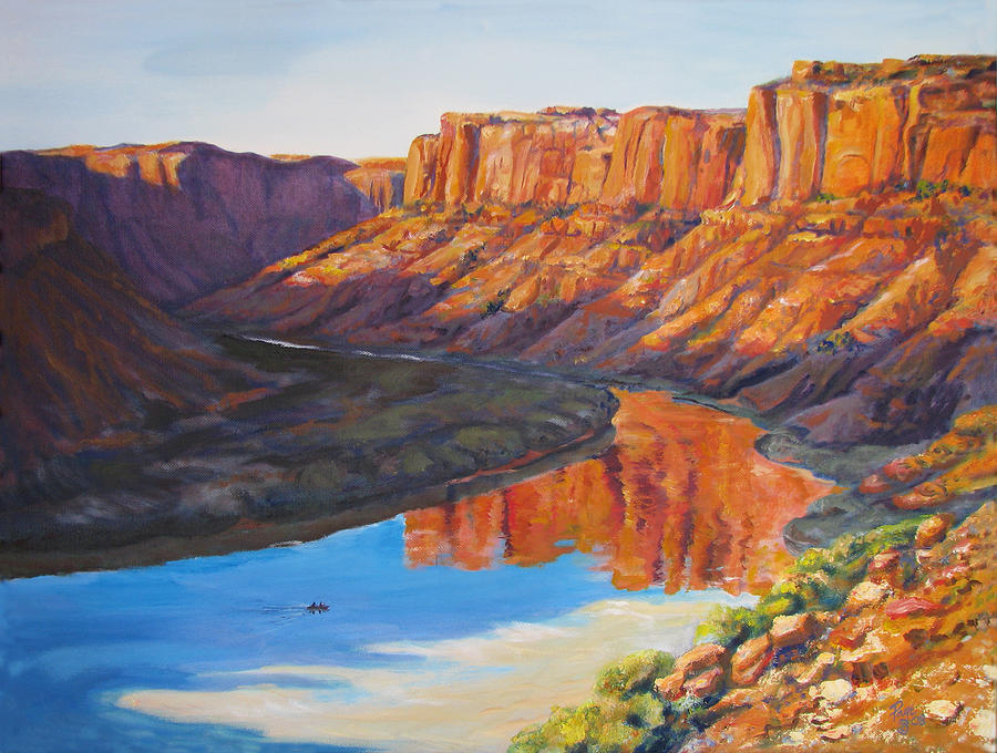Evening Float Bowknot Bend Painting by Page Holland