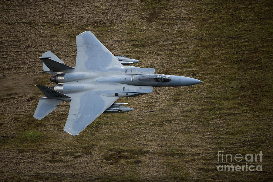 F-15e Strike Eagle Low Flying Photograph by Andrew Chittock - Fine Art ...